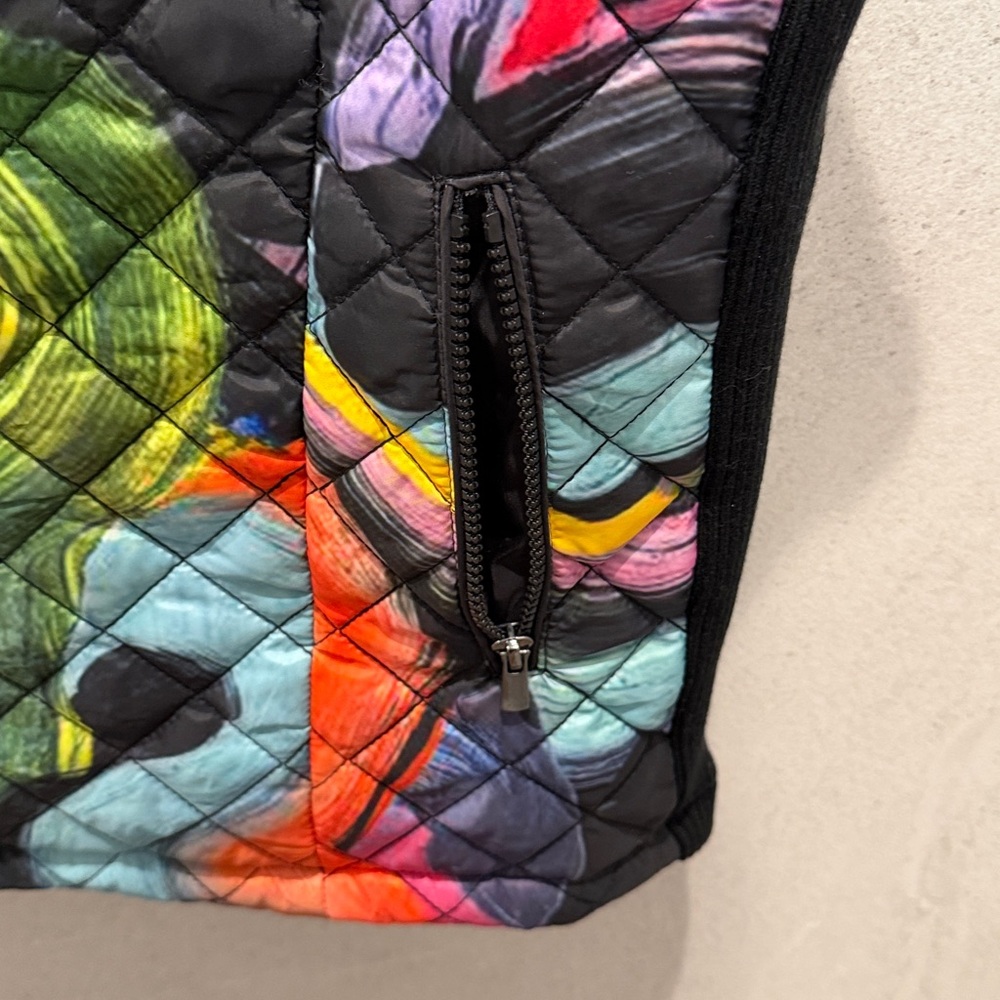 Claire Desjardins Quilted Zip-Front Vest in Multi-Color - Picture 4 of 4